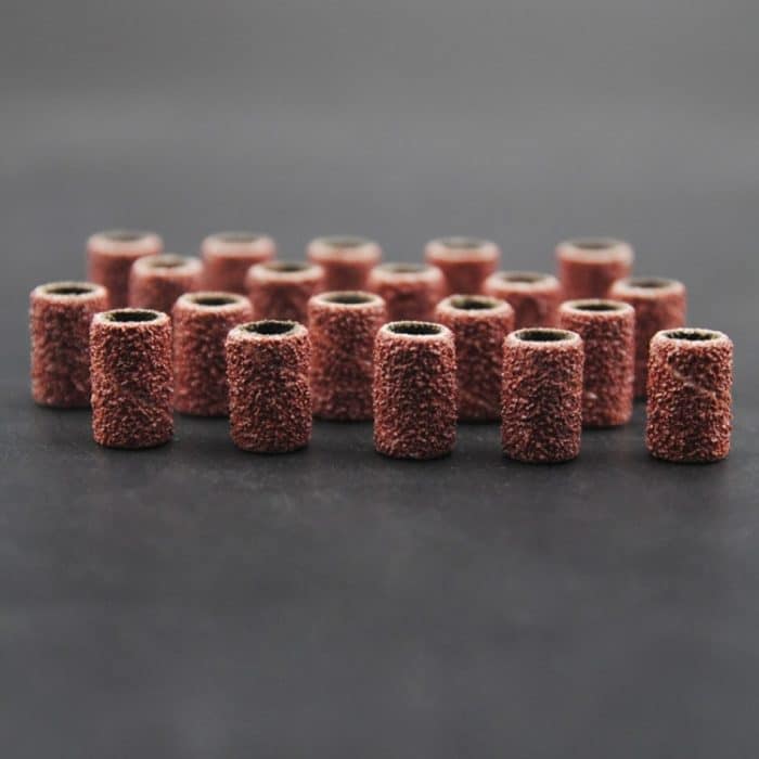 100 Stück Nail Art Elektroschleifer Zubehör Schleifpapierring Sandstoffring Schleifring, 80#, 120#, 180# – Bild 7