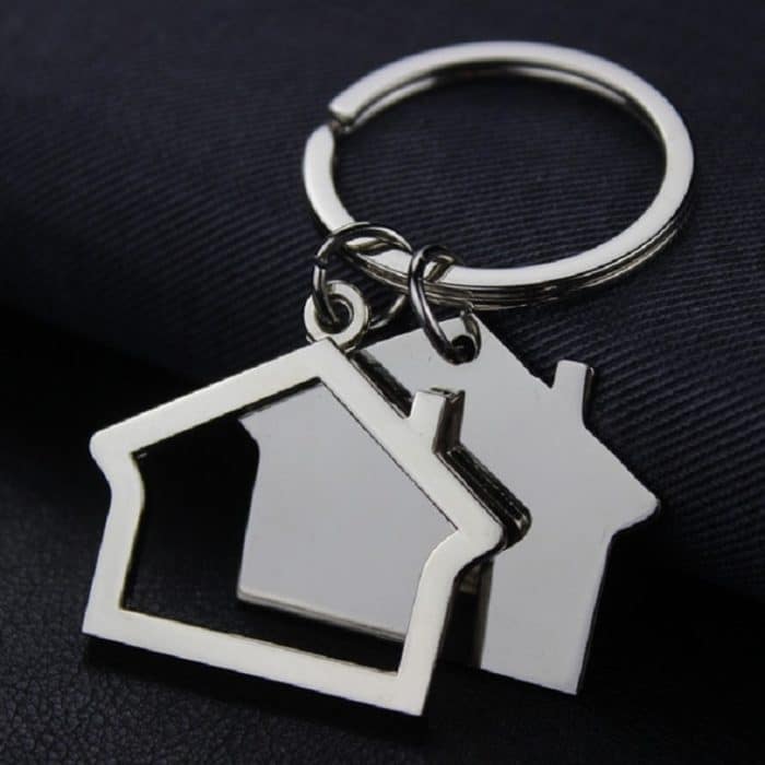 2 PCS Creative House Keychain Cottage Kleiner Geschenkanhänger – Bild 2