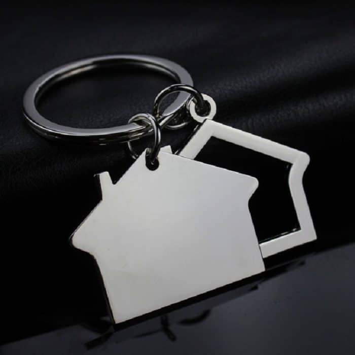2 PCS Creative House Keychain Cottage Kleiner Geschenkanhänger – Bild 3
