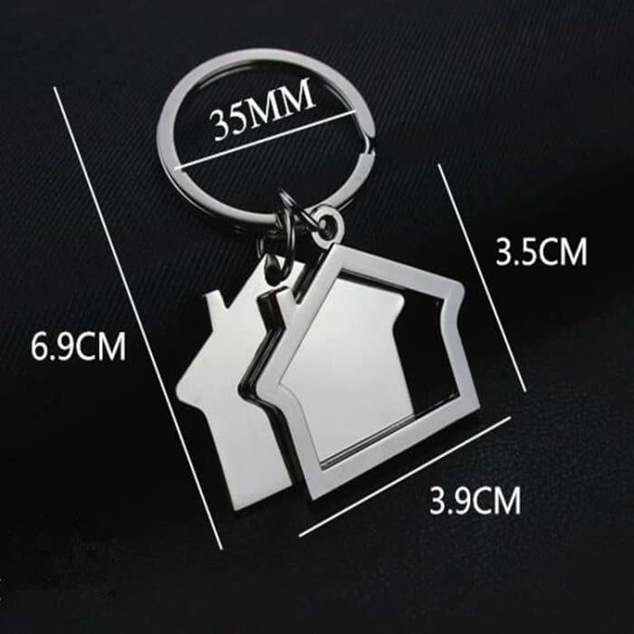 2 PCS Creative House Keychain Cottage Kleiner Geschenkanhänger – Bild 4