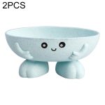 2 Stück Cartoon-Seifenbox mit Weizenstrohhalm