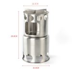 Outdoor-Edelstahl-winddichter Herd, tragbares Camping-Bratofen-Set, Wood Stove, Stove Set, Stove Set+Wood Stove – Bild 3