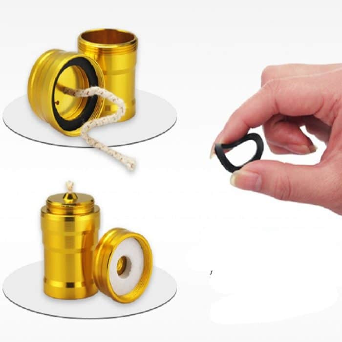 Tragbare Mini-Metall-Alkohol-Lampenflasche für Camping und Laboratorien im Freien – Bild 4