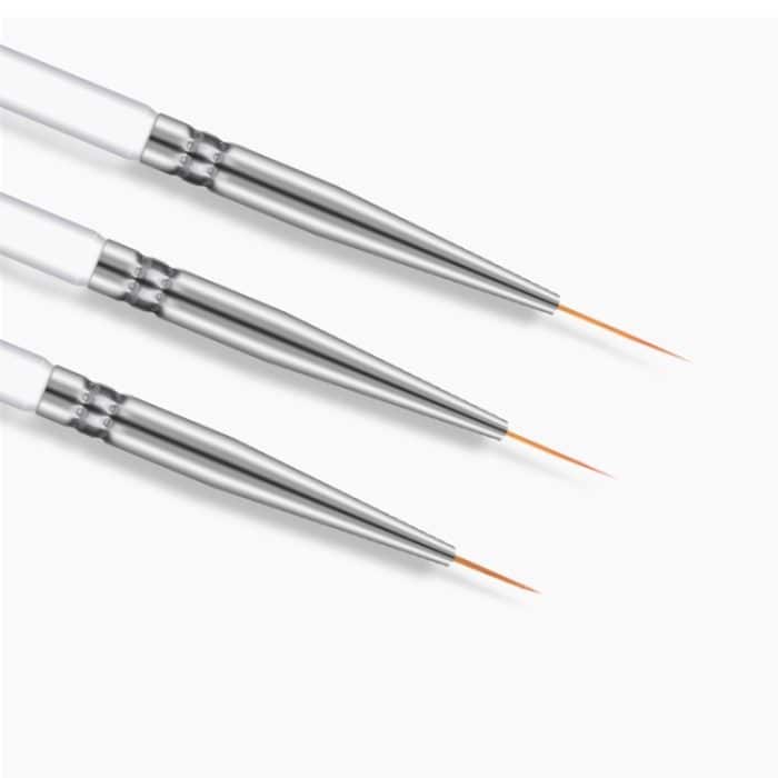 3 STÜCKE Nail Art Pinsel Kristall Acryl Thin Liner Zeichenstift Malerei Streifen Blume Maniküre Werkzeuge – Bild 3