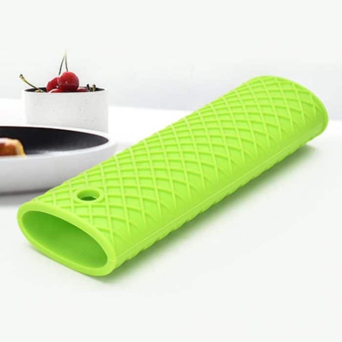 2 Stück langlebiger, dicker Silikon-Topfgriff, mehrfarbige Wärmedämmhülse, rutschfest, rutschfest, weicher Griff, Topfdeckel – Bild 6