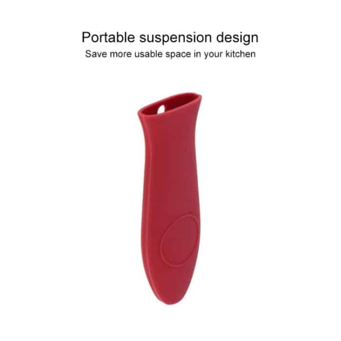 2 Stück Silikon-Topfhaltergriff, rutschfeste Abdeckung für die Küche, dicker, weicher Topfgriff – Bild 3