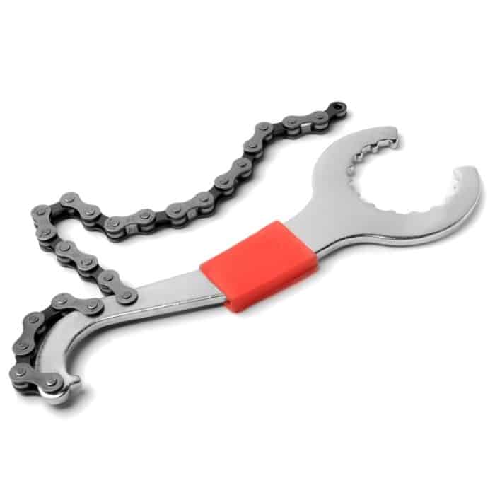 2 Stücke Drei-in-Ein-in-Ein-Fahrrad-integrierter unterer Wellen-Schwungrad-festes Schraubenschlüssel-Heckhaken-Werkzeug – Bild 1