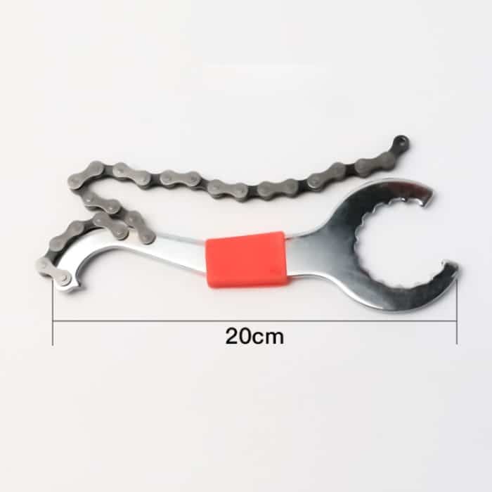 2 Stücke Drei-in-Ein-in-Ein-Fahrrad-integrierter unterer Wellen-Schwungrad-festes Schraubenschlüssel-Heckhaken-Werkzeug – Bild 2