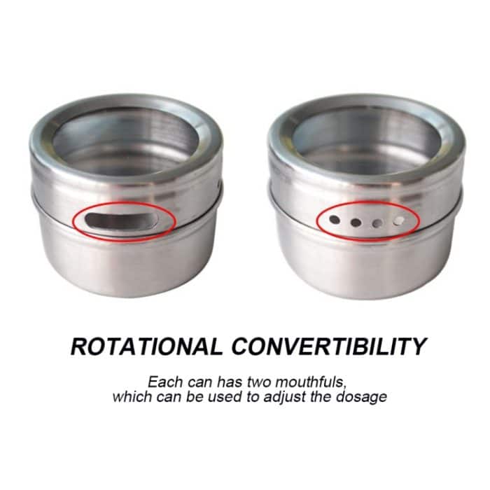 6 in 1 Küche Edelstahl Salz Gewürz Set Gewürzdosen Behälter Gewürzflaschen – Bild 4