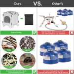 Camping Holzofen Ultraleichter Klapptaschenofen Outdoor Backpacking Kochen Holzofen Aluminium-Titan – Bild 5