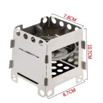 Camping Holzofen Ultraleichter Klapptaschenofen Outdoor Backpacking Kochen Holzofen Aluminium-Titan – Bild 6