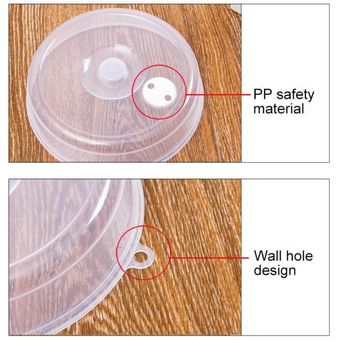 Küche Transparenter Kühlschrank Frischhaltender versiegelter Deckel Mikrowellenherd Heizdeckel Stapelbarer frischer Schüsseldeckel, Small, Large – Bild 3