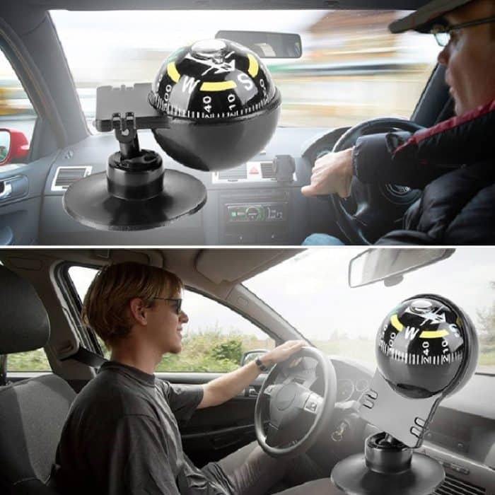 Pocket Ball Compass Instrument Navigationskompass Outdoor-Wanderauto Black Compass – Bild 4