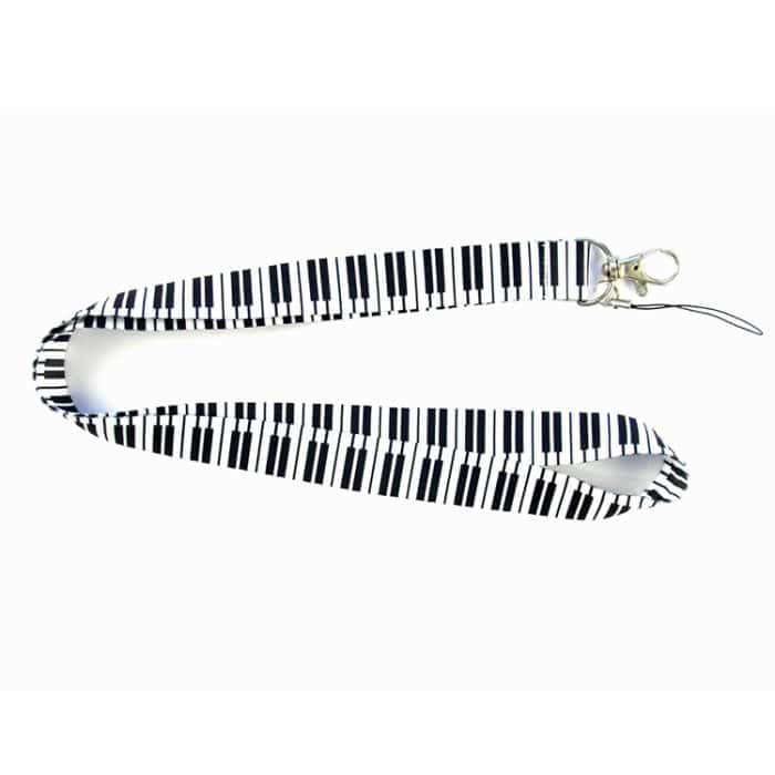 10 Stück Umhängeband für Etiketten/Ausweis/Abzeichen/Handys, Größe: 50 x 2 cm, Note, Piano – Bild 2