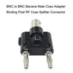 5 Stück BNC-Buchse auf Dual-Bananenstecker-Adapter, verbindlicher Stecker, BNC Female To Dual Banana Male – Bild 4