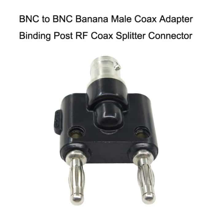 5 Stück BNC-Buchse auf Dual-Bananenstecker-Adapter, verbindlicher Stecker, BNC Female To Dual Banana Male – Bild 4