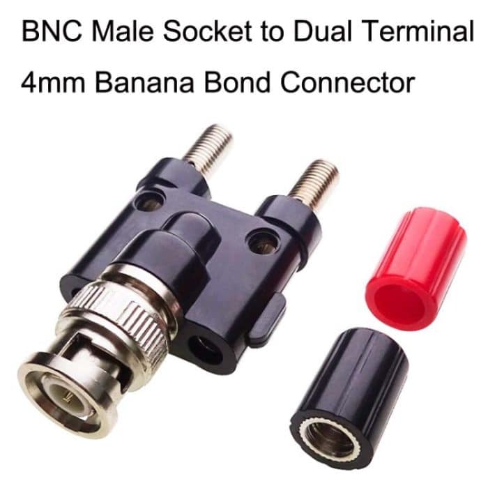 5 Stück BNC-Stecker auf zwei Bananenbuchsen-Buchsen-RF-Adapter, BNC Male to Two Banana Female – Bild 4