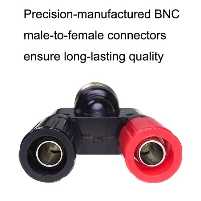 5 Stück BNC-Stecker auf zwei Bananenbuchsen-Buchsen-RF-Adapter, BNC Male to Two Banana Female – Bild 5