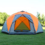 Großes zweischichtiges 3 offenes Tor 6 Ecke kann leben 10 Personen Handbuch Outdoor Camping Zelt