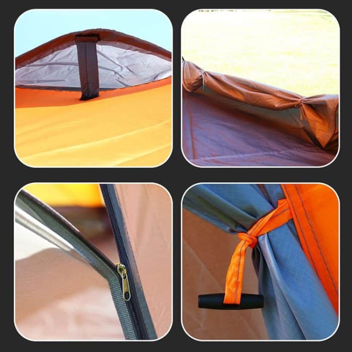 Großes zweischichtiges 3 offenes Tor 6 Ecke kann leben 10 Personen Handbuch Outdoor Camping Zelt – Bild 3