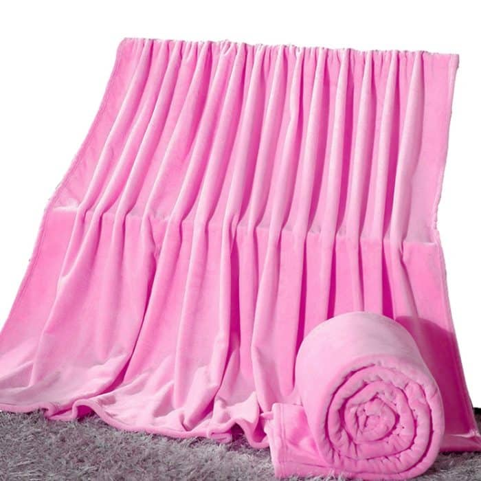 Einfarbige Flanell-Korallen-Fleece-Decke, superweiche karierte Bettdecke, Sofabezug, warme Winterlaken, leicht zu waschende Kunstfelldecken, 230X250cm, 200X230cm, 180x200cm, 150x200cm, 100x140cm, 70x100cm – Bild 6