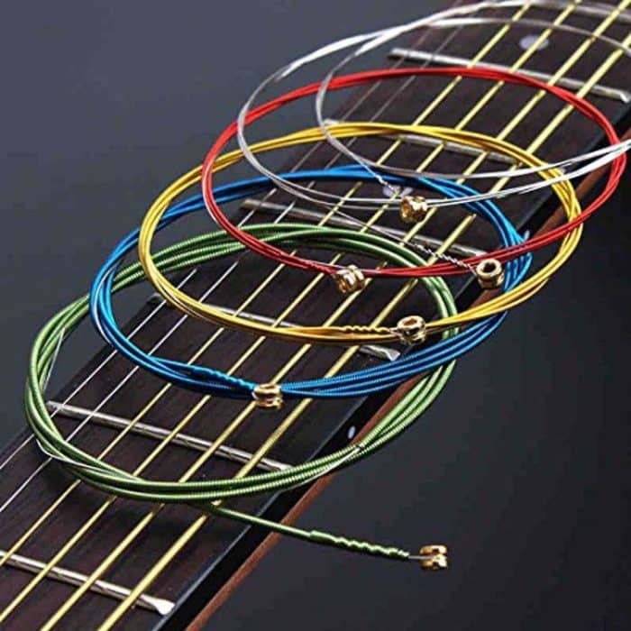 6 in 1 Multicolor E-A Gitarrensaiten – Bild 1
