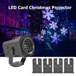 8W LED Bühnenbeleuchtung Weihnachten Schneeflocke Muster Projektionslampe Effekt Laserlicht, US Plug, EU Plug – Bild 3