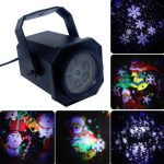 8W LED Bühnenbeleuchtung Weihnachten Schneeflocke Muster Projektionslampe Effekt Laserlicht, US Plug, EU Plug – Bild 6