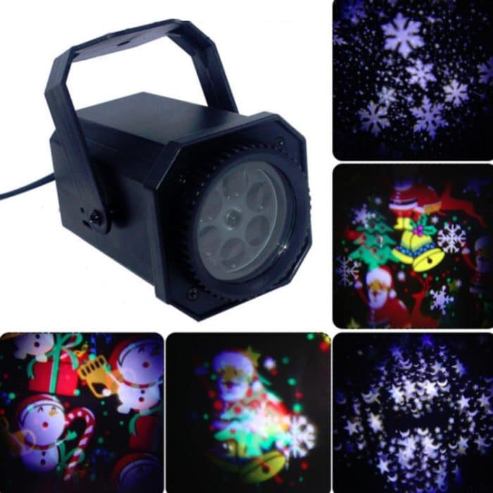 8W LED Bühnenbeleuchtung Weihnachten Schneeflocke Muster Projektionslampe Effekt Laserlicht, US Plug, EU Plug – Bild 6