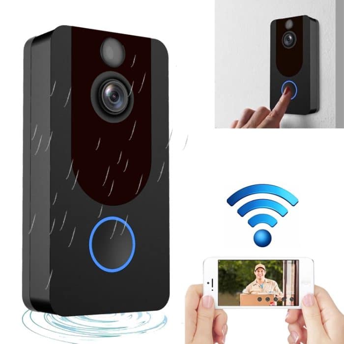 TBD02185422.jpg Eken v7 Standard Edition 1080P Full HD Weather Resistant WiFi Security Home Monitor Intercom Smartphone-Video-Türklingel ohne Dingdong-Maschine, Unterstützung Zwei-Wege-Audio, PIR-Bewegungserkennung, Nachtsicht – Bild 1