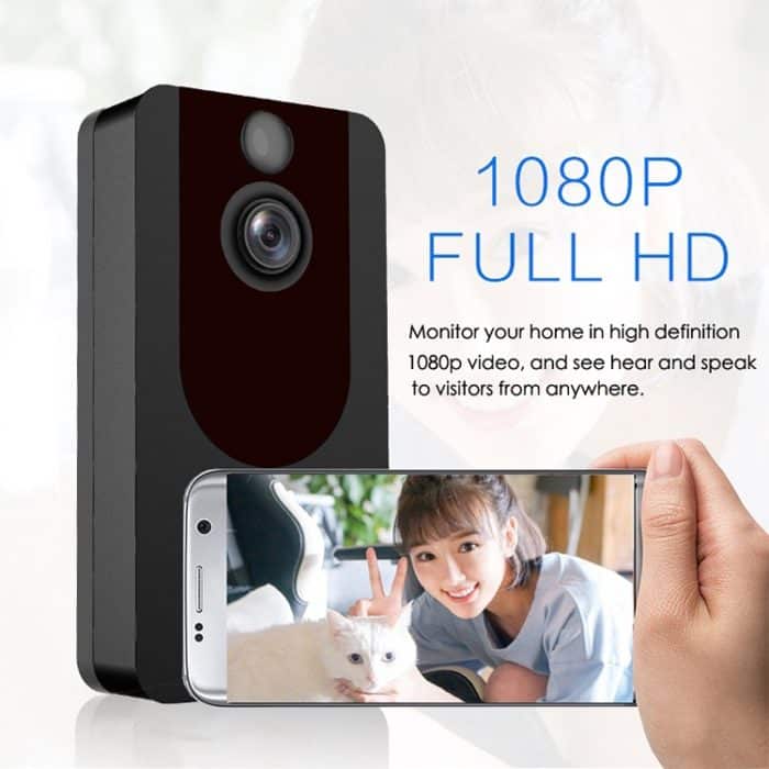 Eken v7 Standard Edition 1080P Full HD Weather Resistant WiFi Security Home Monitor Intercom Smartphone-Video-Türklingel ohne Dingdong-Maschine, Unterstützung Zwei-Wege-Audio, PIR-Bewegungserkennung, Nachtsicht – Bild 5