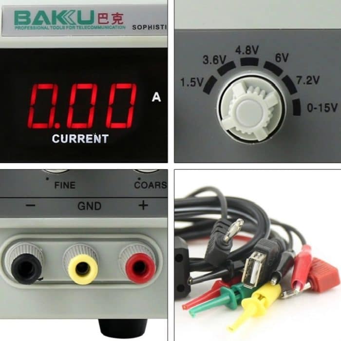 BAKU BK-1502DD DC geregeltes Netzteil DC Amperemeter Laptop Handy Reparatur Digitalanzeige, 220V EU Plug, 110V US Plug – Bild 3