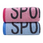 Gestreiftes, verdickendes Fitness-Handtuch aus Baumwolle – Bild 2