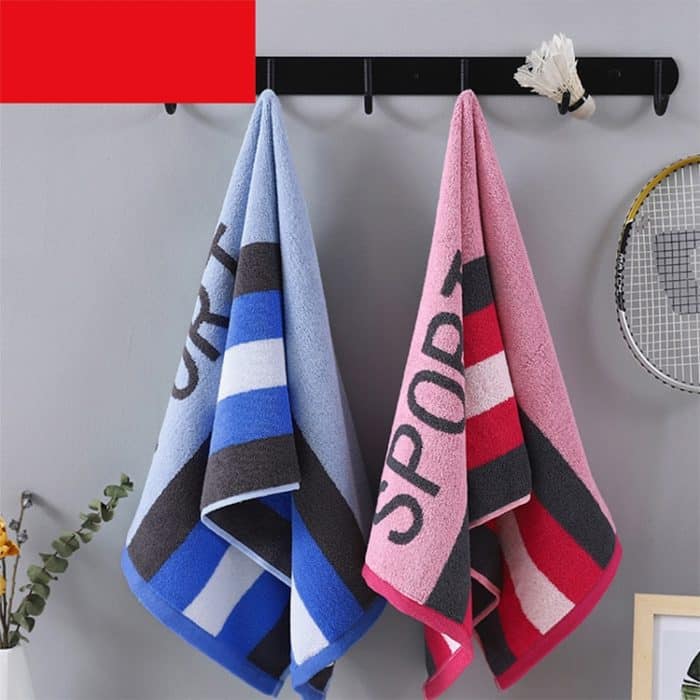 Gestreiftes, verdickendes Fitness-Handtuch aus Baumwolle – Bild 6