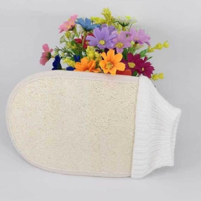 Natürliches Luffa Handschuhe Badepeeling – Bild 4