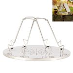 Outdoor Toast Rost Edelstahl 4 Scheiben Toast Brot Pfanne Camping Barbecue Rack Faltbares Backgeschirr