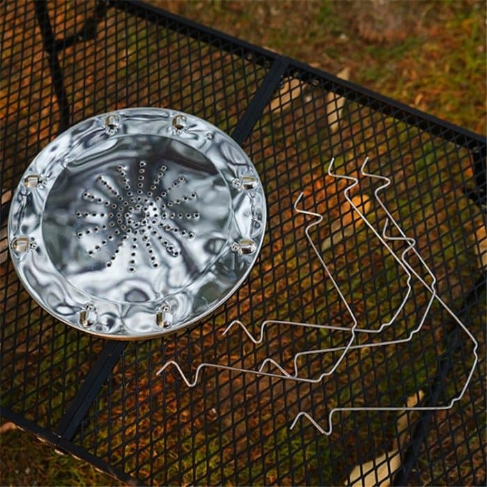 Outdoor Toast Rost Edelstahl 4 Scheiben Toast Brot Pfanne Camping Barbecue Rack Faltbares Backgeschirr – Bild 4