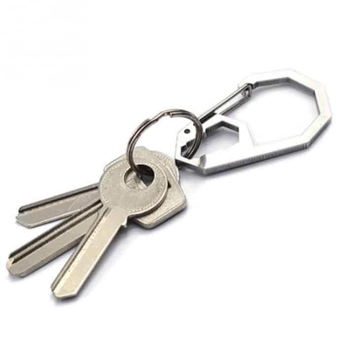 EDC Outdoor Camping Werkzeug Außensechskantschlüssel Karabiner Edelstahl Kletterschnalle Multifunktions-Schlüsselanhänger Hängeschnalle – Bild 5