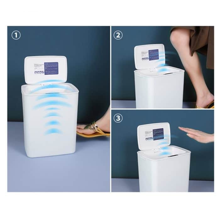 Vollautomatischer, mit Lippe abgedeckter Haushalt, Wohnzimmer, Küche, Badezimmer, intelligenter Induktions-Mülleimer, Battery Type, Charged Type – Bild 11