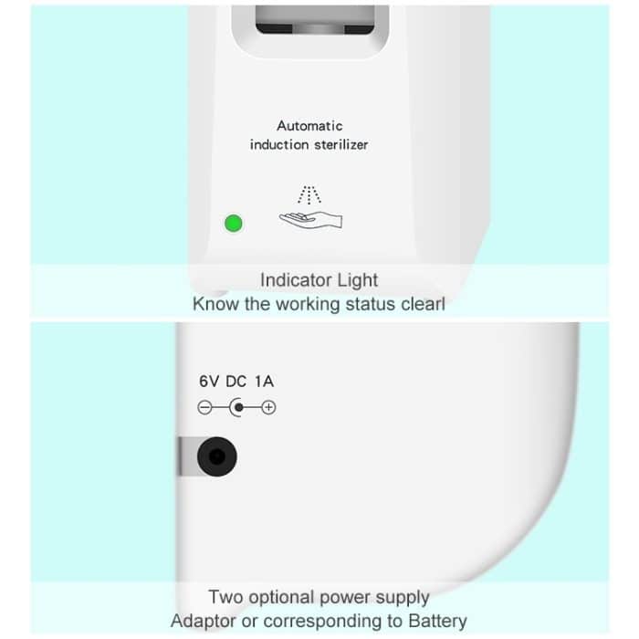 1000 ml automatische Induktions-Desinfektionsmaschine, Alkoholsprüher, Induktionstyp, berührungsloser Wand-Seifenspender, Foam, Spray, Liquid Drop – Bild 5