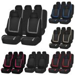 Universeller Autositzbezug aus Polyestergewebe, Autositzbezüge, Autositzbezug, Fahrzeugsitzschutz, Innenzubehör, 4pcs Set Black, 4pcs Set Red, 4pcs Set Beige, 4pcs Set Gray, 4pcs Set Blue, 4pcs Set Pink, 9pcs Set Black, 9pcs Set Red, 9pcs Set Beige... – Bild 3