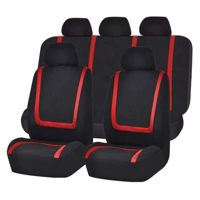 Universeller Autositzbezug aus Polyestergewebe, Autositzbezüge, Autositzbezug, Fahrzeugsitzschutz, Innenzubehör, 4pcs Set Black, 4pcs Set Red, 4pcs Set Beige, 4pcs Set Gray, 4pcs Set Blue, 4pcs Set Pink, 9pcs Set Black, 9pcs Set Red, 9pcs Set Beige... – Bild 6