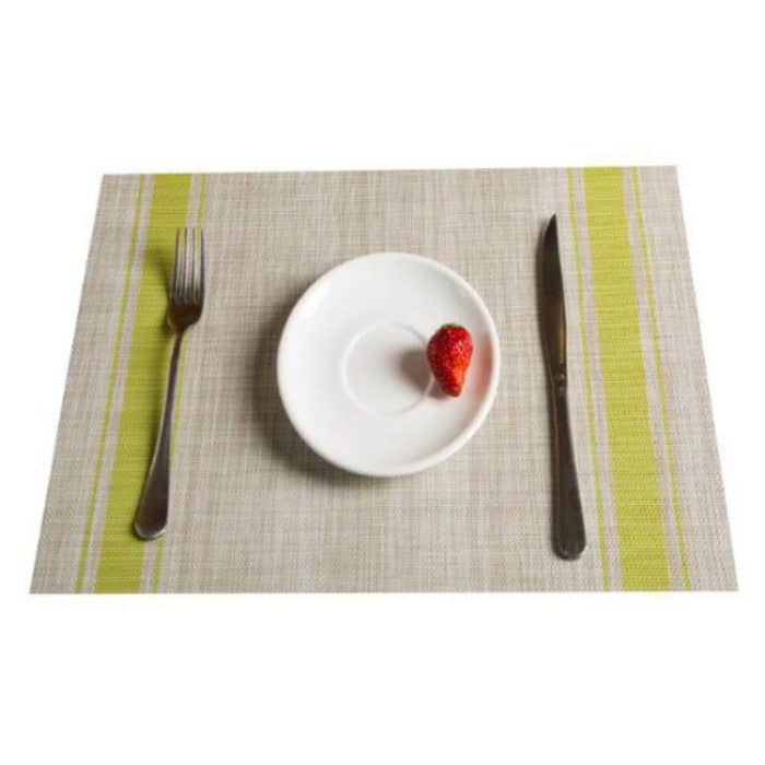 2 Stück robuste PVC-Tischsets, Kaffeetassen-Pad, geflochtene Slip-Tischsets, Größe: 30 x 45 cm – Bild 6