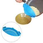Silikontopf Filter Küchenclip Topf Filter Abfluss Überschüssiger Flüssigkeitsablauf Pasta Gemüse Kochgeschirr