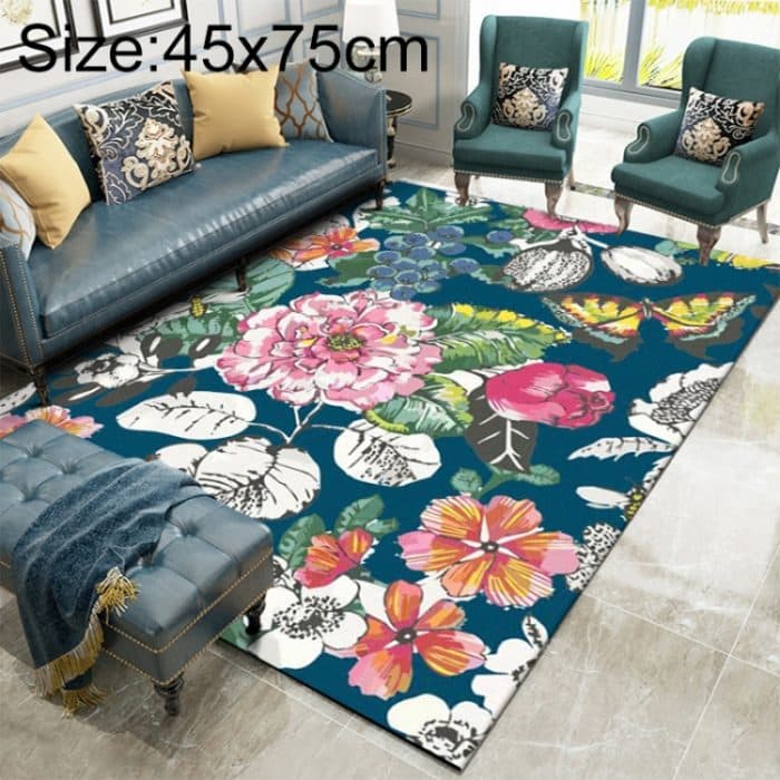 TBD0324557902.jpg Country Flower Butterfly Fußmatte, rutschfester Bodenteppich, 40x60cm, 45x75cm, 60x90cm, 40x120cm, 80x120cm, 80x160cm, 100x160cm, 120x160cm, 150x200cm, 160x230cm – Bild 1