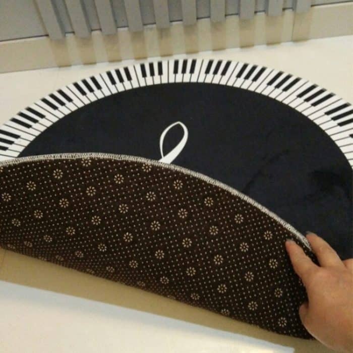 Musik Symbol Klavier Schlüssel Runde Teppich Hause Schlafzimmer Matte Boden Dekoration Teppich,, Diameter: 60cm, Diameter: 80cm, Diameter: 100cm, Diameter: 120cm – Bild 5