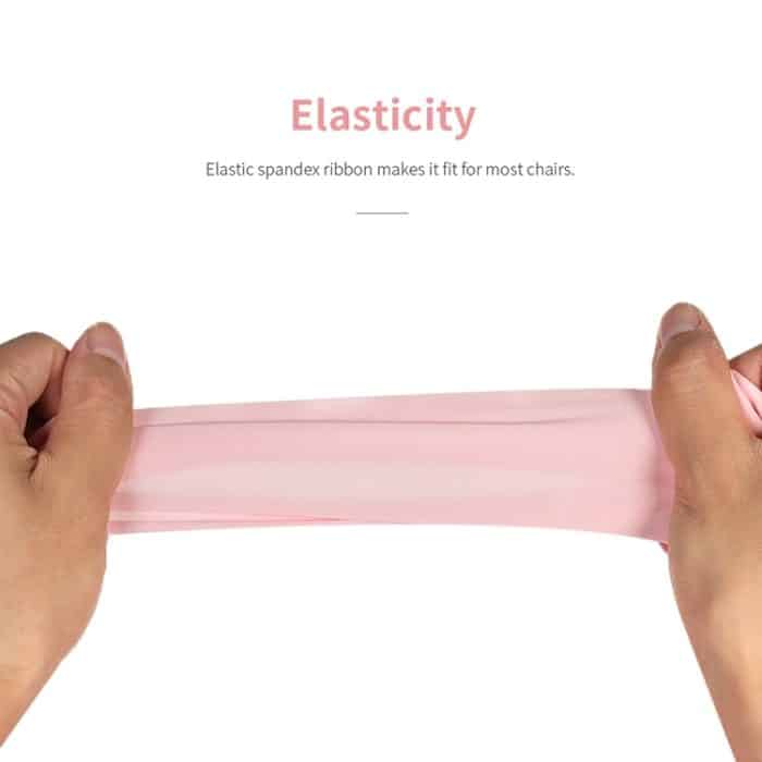 Stuhlschärpen, Schleifen, Dekor, elastische Spandex-Stuhlschärpe mit rosa Blume, Stretch-Stuhlband, Hochzeitsdekoration – Bild 4