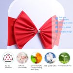 Spandex-Stuhlschärpe, passend für alle Stühle, Hochzeitsstuhl-Schärpen, Schleife, elastisches Stuhlband, Krawattenbänder für die Hochzeit, Party, Zeremonie, Bankett – Bild 3