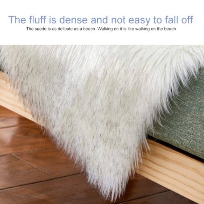 Kreative Doppel Herz Nachahmung Wolle Teppich Sofa Kissen Matte Plüsch Schlafzimmer Wohnzimmer Boden Teppiche, 35x70 cm – Bild 3