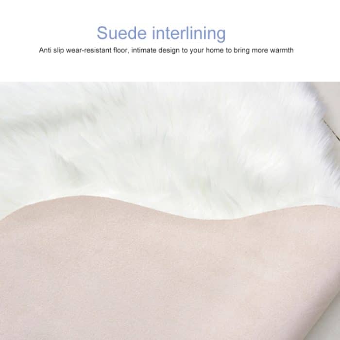 Kreative Doppel Herz Nachahmung Wolle Teppich Sofa Kissen Matte Plüsch Schlafzimmer Wohnzimmer Boden Teppiche, 35x70 cm – Bild 5